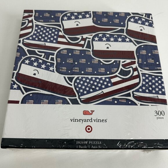 Vineyard Vines for Target 300 Piece Whale Red White Blue Nautical Puzzle New - Picture 6 of 8